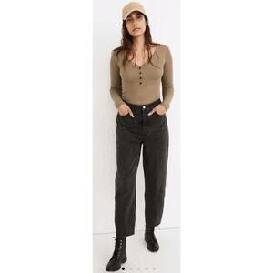 Madewell Balloon Button fly Jeans in Noll Wash, size 24, style: md690